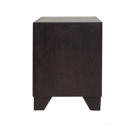 Espresso Synthetic Wood 2-Drawer Nightstand - Omega Lifestyles