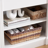 White MDF Adjustable Shelf Media Console Cabinet - Sleep Galleria
