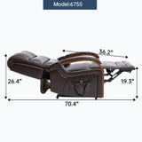 Power Lift Recliner Chair Faux Leather Massage Heat - Omega Lifestyles