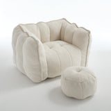 Soft Chenille Bean Bag Chair With High Resilient Foam - Omega Lifestyles
