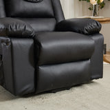 Medium-Firm Remote-Controlled Heating Massage Recliner PU Leather - Omega Lifestyles
