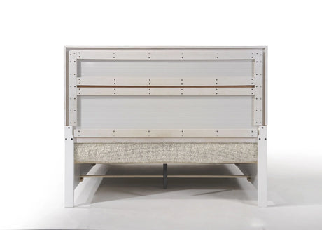 White Finish Low Profile Storage Queen Bed Frame - Omega Lifestyles