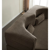 Full Size Plush Corduroy Foam Folding Sofa Bed With Pillows - Omega Lifestyles