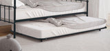 Twin Contemporary Black Metal Daybed With Trundle - Omega Lifestyles