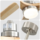 52-Inch Remote-Controlled Reversible Wood Blade Ceiling Fan - Omega Lifestyles