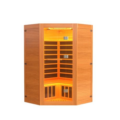 Far Infrared Wood Home Sauna With Bluetooth Speaker - Omega Lifestyles