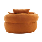 Modern Chenille Foam Circular Sleeper Chair With Pillows - Omega Lifestyles