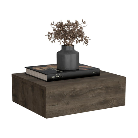 Wall-Mounted Pine Floating Nightstand With Drawer - Omega Lifestyles