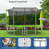 14-Inch Kids Outdoor Safety Enclosure Trampoline - Omega Lifestyles