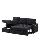 Chenille Reclining Sleeper Sofa Bed With Storage - Omega Lifestyles