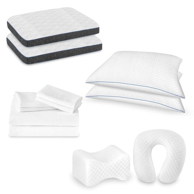 12-Piece Premium Cotton Linen Comfort Bedding Pack - Sleep Galleria