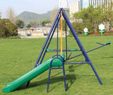 4-in-1 Backyard Swing Set With Seesaw Slide Glider - Omega Lifestyles