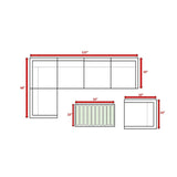5 - Person All - Weather Wicker Outdoor Sectional Seating Group - Blissora - Omega Lifestyles