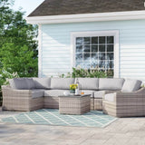 5 - Person All - Weather Wicker Outdoor Sectional Seating Group - Blissora - Omega Lifestyles