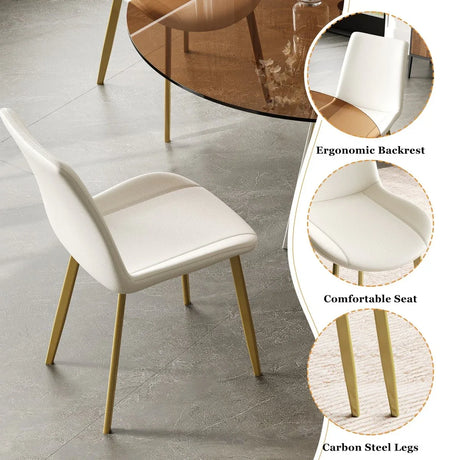 5-Piece Mid-Century 35-Inch Round Dining Table Set - Omega Lifestyles