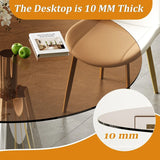 5-Piece Mid-Century 35-Inch Round Dining Table Set - Omega Lifestyles