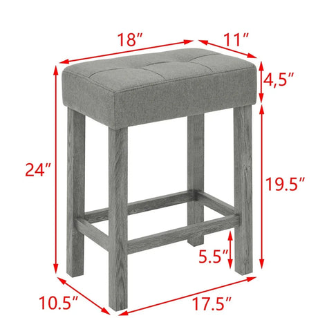 59-Inch Industrial Solid Wood Bar Table And Stools Set - Omega Lifestyles