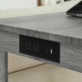 59-Inch Industrial Solid Wood Bar Table And Stools Set - Omega Lifestyles