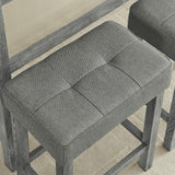 59-Inch Industrial Solid Wood Bar Table And Stools Set - Omega Lifestyles