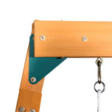 Blue Cedarwood Outdoor Swing Set With Slide And Climber - Omega Lifestyles