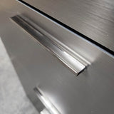 Contemporary Metallic Grey Wood Four - Drawer Chest - Blissora - Omega Lifestyles