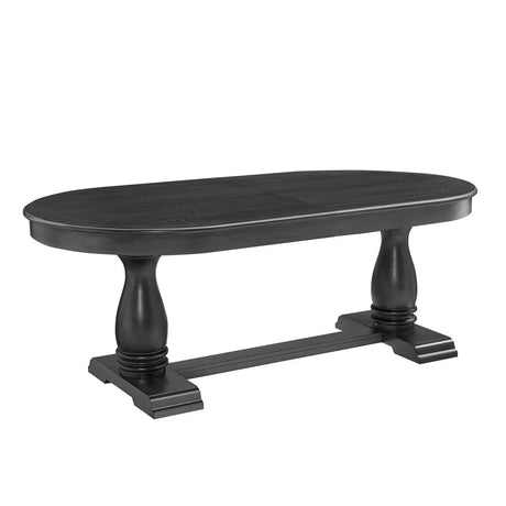 Extendable Solid Wood MDF Pedestal Base Dining Table - Omega Lifestyles