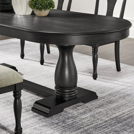 Extendable Solid Wood MDF Pedestal Base Dining Table - Omega Lifestyles