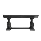 Extendable Solid Wood MDF Pedestal Base Dining Table - Omega Lifestyles
