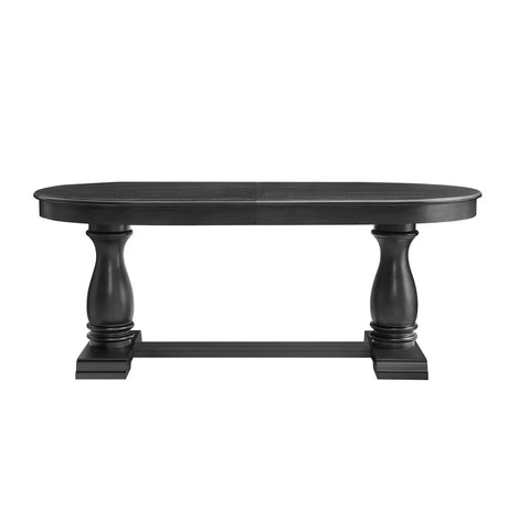 Extendable Solid Wood MDF Pedestal Base Dining Table - Omega Lifestyles