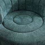Extra Large Chenille Barrel Chair With Ottoman - Omega Lifestyles