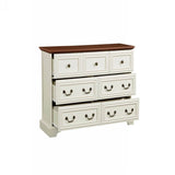 Farmhouse Antique White 7-Drawer Engineered Wood Dresser - Sleep Galleria