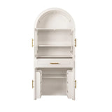 Farmhouse Arched Glass Door Kitchen Pantry Cabinet - Omega Lifestyles