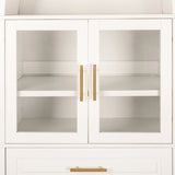 Farmhouse Arched Glass Door Kitchen Pantry Cabinet - Omega Lifestyles