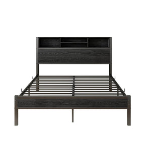 Full Metal Platform Bed Frame With Storage Headboard Full - Omega Lifestyles