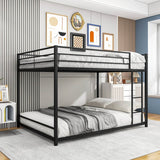 Full Over Full Metal Bunk Bed With Safety Guardrails - Blissora - Omega Lifestyles