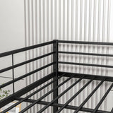 Full Over Full Metal Bunk Bed With Safety Guardrails - Blissora - Omega Lifestyles