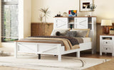 Full Platform Bed With Double Sliding Barn Door Charging Station - Blissora - Omega Lifestyles