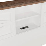 Full Platform Bed With Double Sliding Barn Door Charging Station - Blissora - Omega Lifestyles