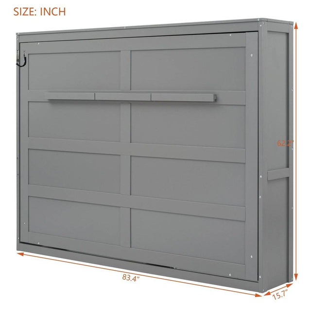 Full Size Gray Plywood Multi-Function Murphy Bed - Omega Lifestyles