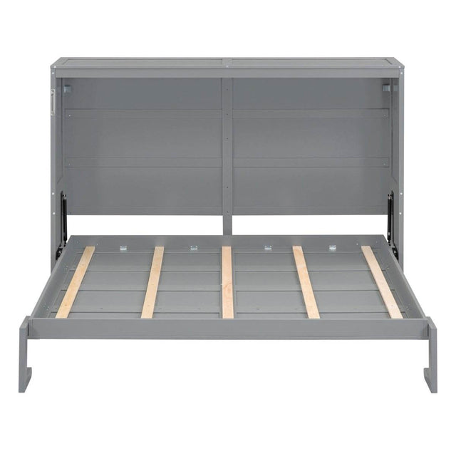 Full Size Gray Plywood Multi-Function Murphy Bed - Omega Lifestyles