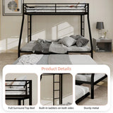 Full Size High-Strength Square Tube Iron Bunk Bed With Trundle - Omega Lifestyles