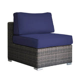 Fully Assembled Outdoor Rattan Wicker 6 - Person Seating Group - Blissora - Omega Lifestyles
