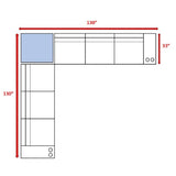 Fully Assembled Outdoor Rattan Wicker 6 - Person Seating Group - Blissora - Omega Lifestyles