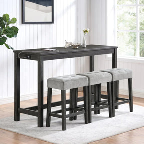 Industrial Solid Wood MDF 4-Piece Bar Table Set - Omega Lifestyles