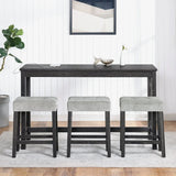 Industrial Solid Wood MDF 4-Piece Bar Table Set - Omega Lifestyles