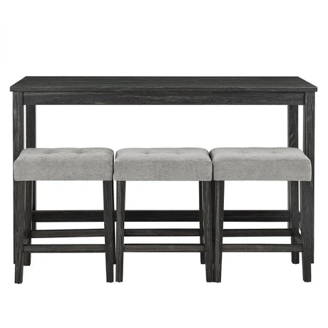 Industrial Solid Wood MDF 4-Piece Bar Table Set - Omega Lifestyles