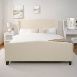 King Teddy Velvet Upholstered Platform Bed Frame - Blissora - Omega Lifestyles