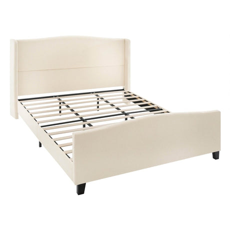King Teddy Velvet Upholstered Platform Bed Frame - Blissora - Omega Lifestyles