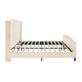 King Teddy Velvet Upholstered Platform Bed Frame - Blissora - Omega Lifestyles