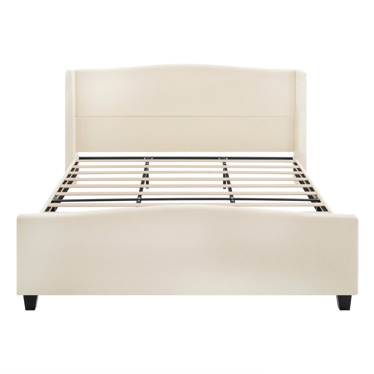 King Teddy Velvet Upholstered Platform Bed Frame - Blissora - Omega Lifestyles